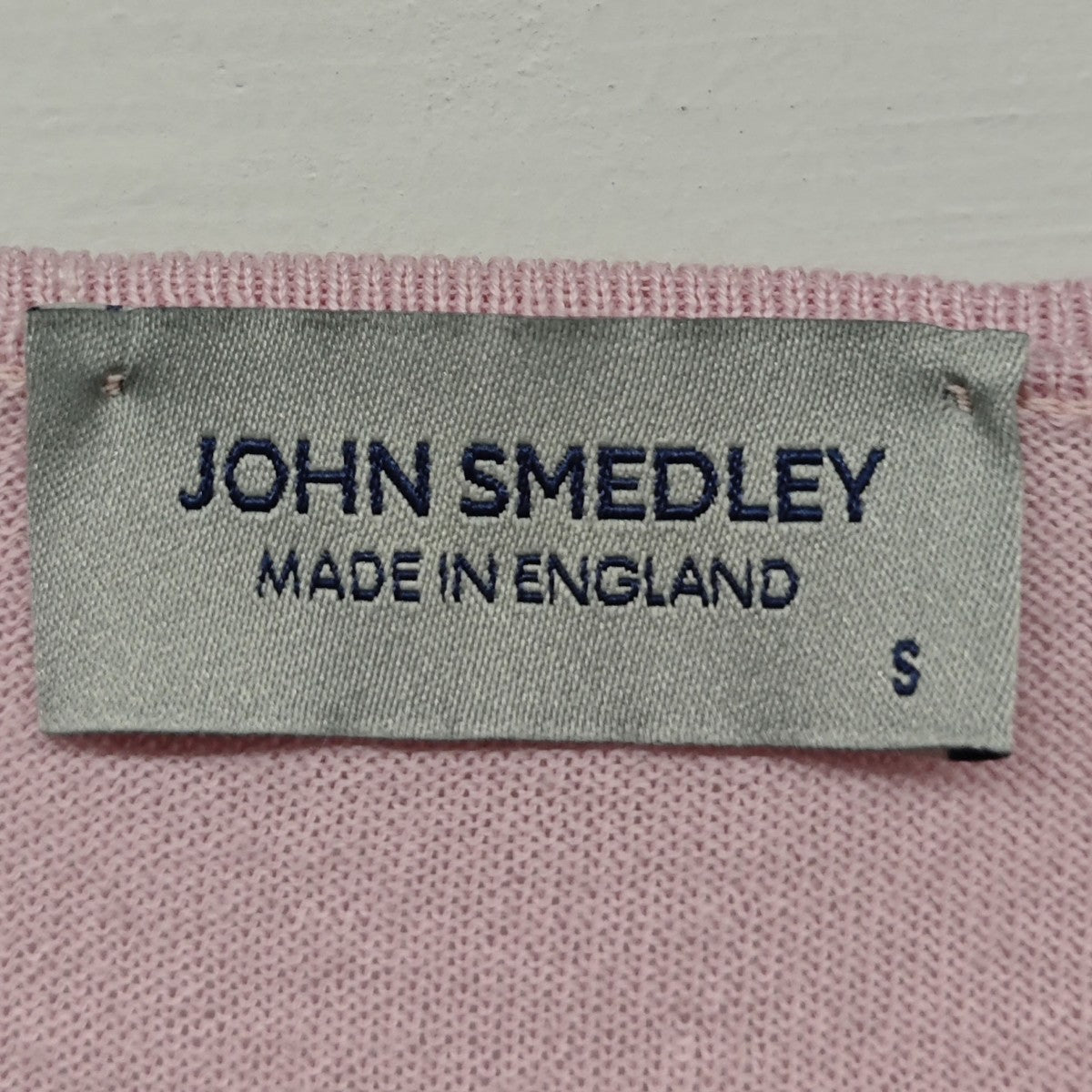 JOHN SMEDLEY Vネック コットンニット 古着・中古-4枚目のアイテム画像