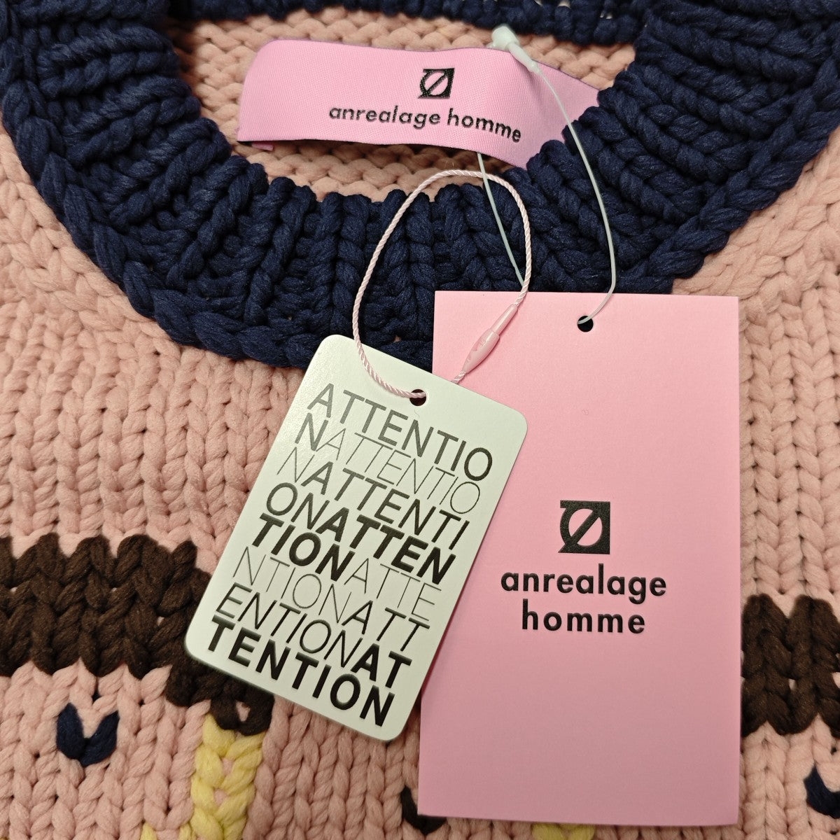 anrealage homme FRIENDS PULLOVER KNIT ニット 古着・中古-4枚目のアイテム画像