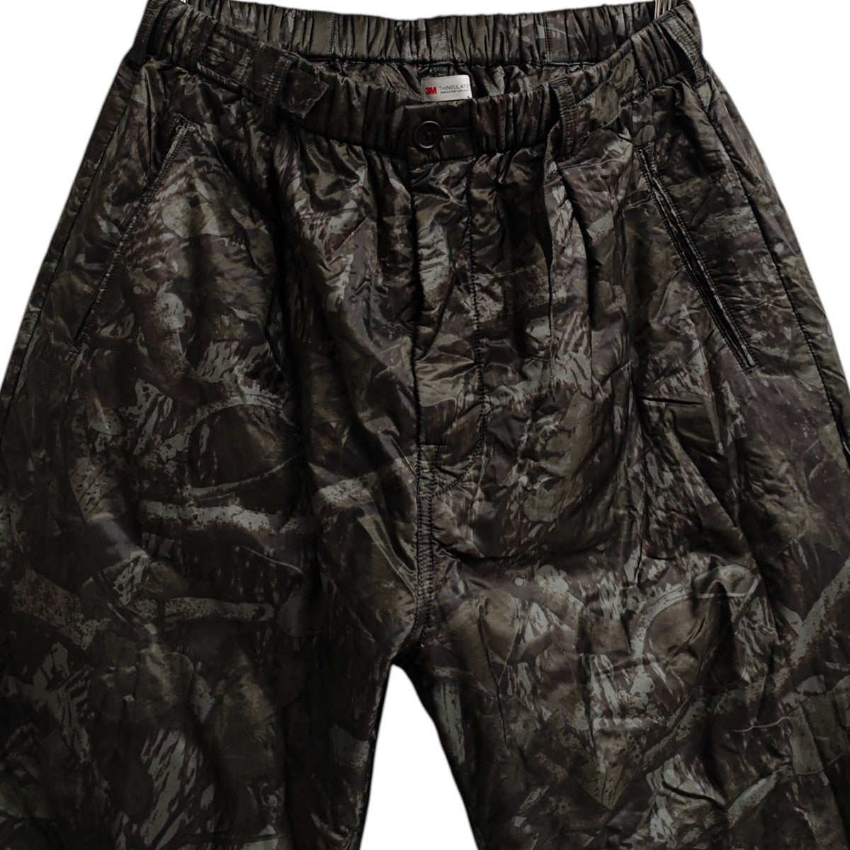 POST O’ALLS nylon forest camo gray jungle 中綿パンツ 古着・中古-2枚目のアイテム画像