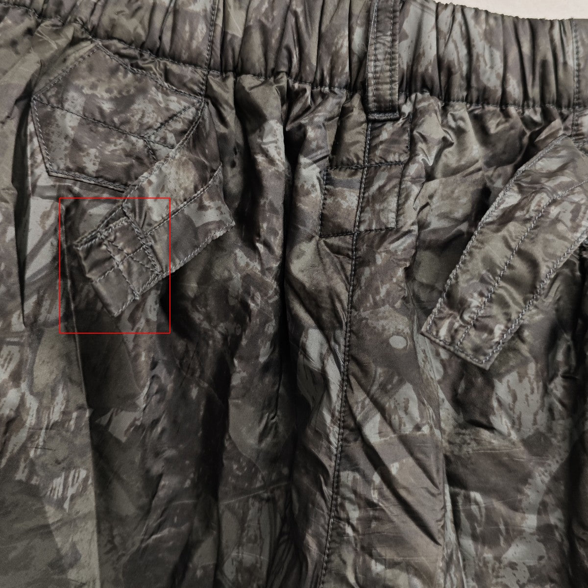 POST O’ALLS nylon forest camo gray jungle 中綿パンツ 古着・中古-8枚目のアイテム画像