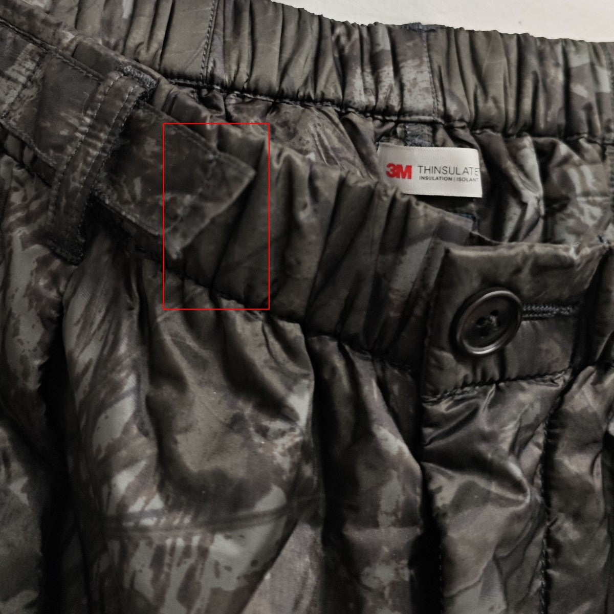 POST O’ALLS nylon forest camo gray jungle 中綿パンツ 古着・中古-9枚目のアイテム画像