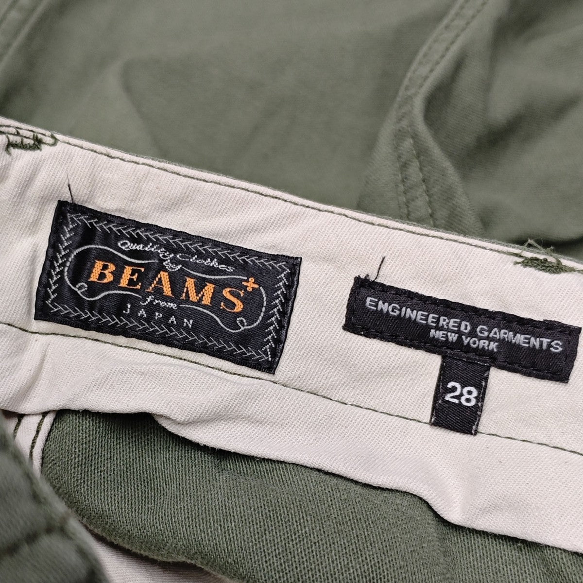 Engineered Garments×BEAMS PLUS 別注GLASSFIELD PANTS ミリタリー