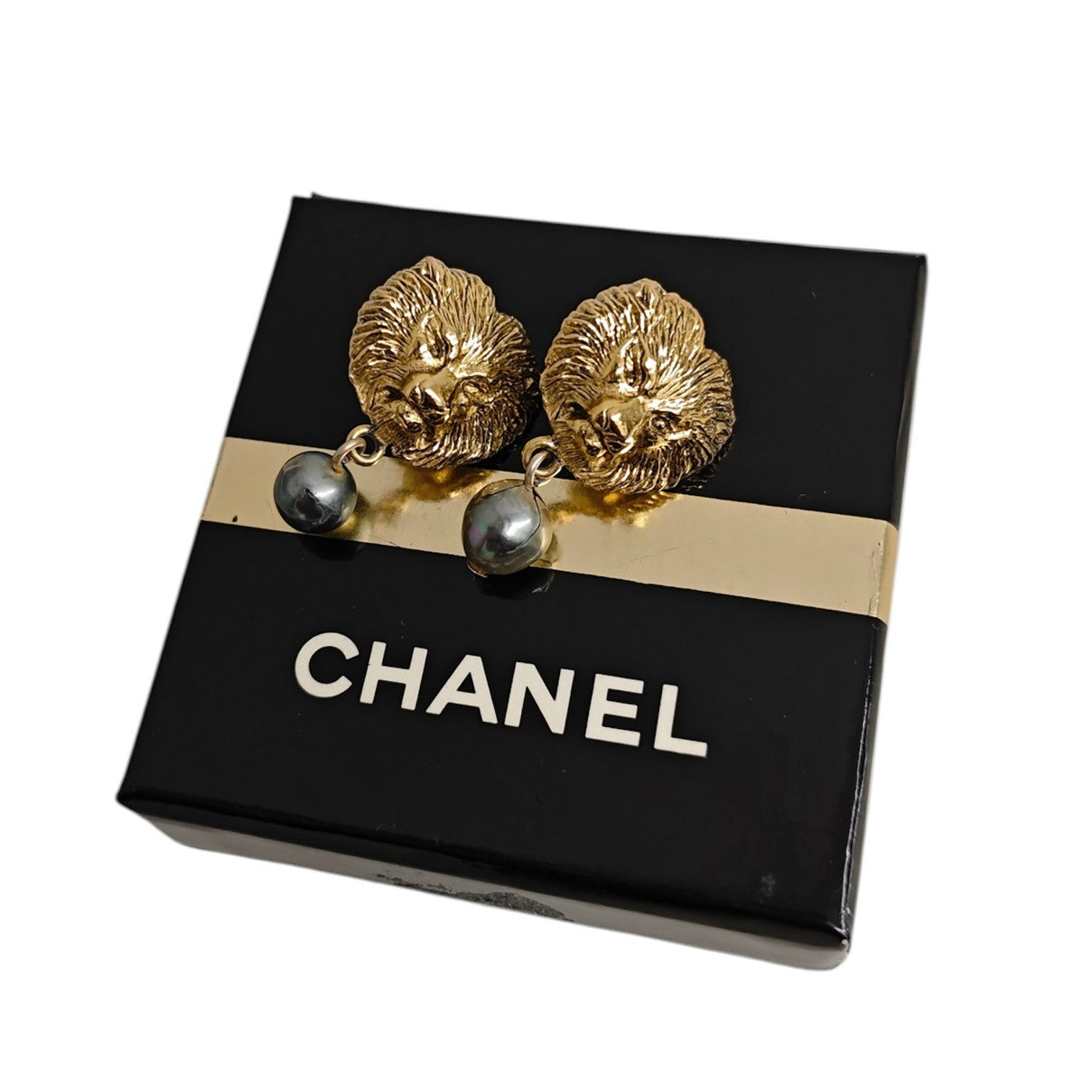 CHANEL ヴィンテージ ライオンイヤリング 古着・中古-2枚目のアイテム画像