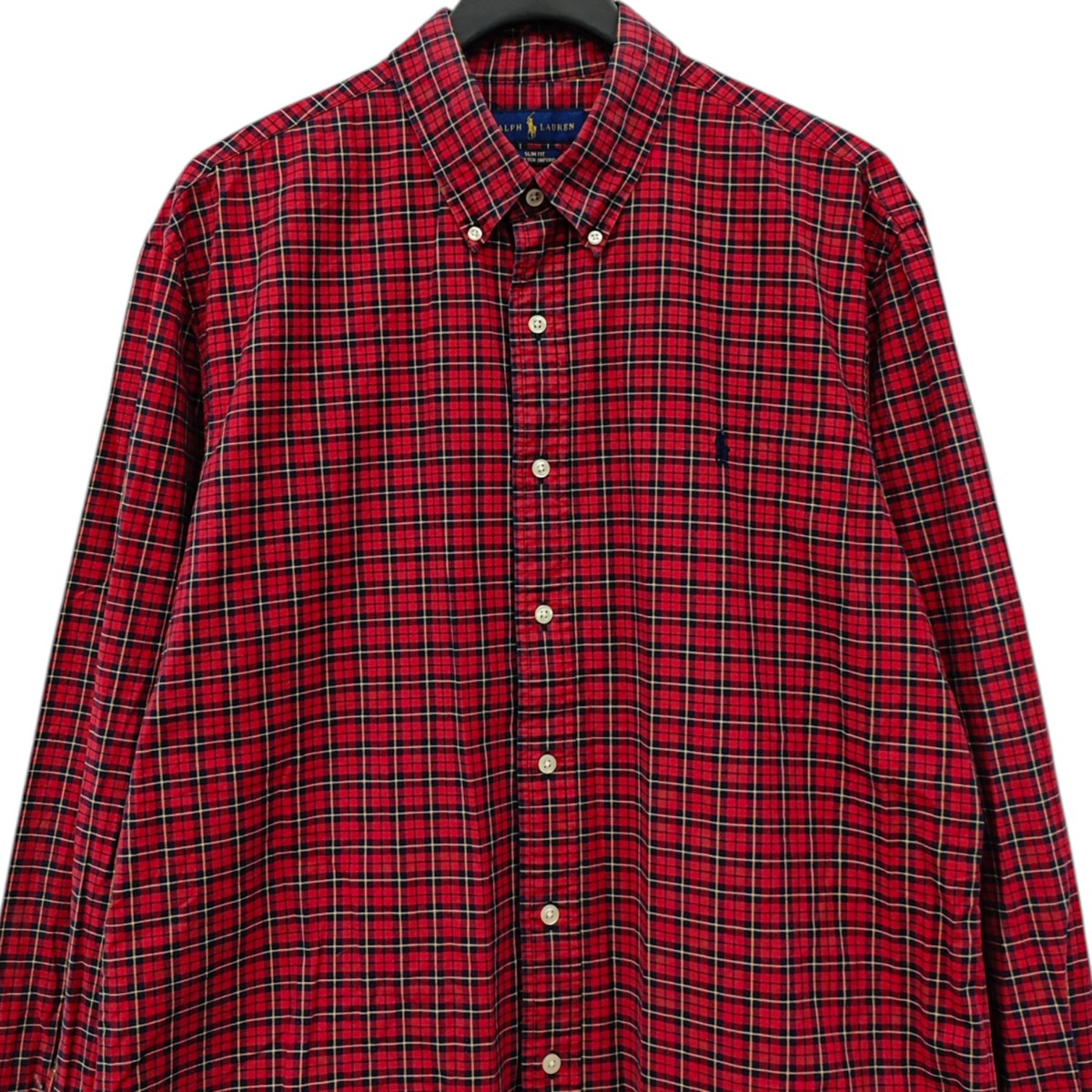 POLO RALPH LAUREN チェック柄ボタンダウンシャツ 古着・中古-2枚目のアイテム画像
