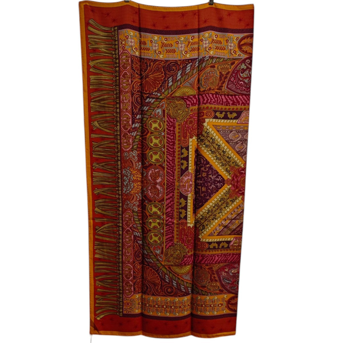 HERMES SUR UN TAPIS VOLANT カレジェアン 140大判ストール 古着・中古-3枚目のアイテム画像