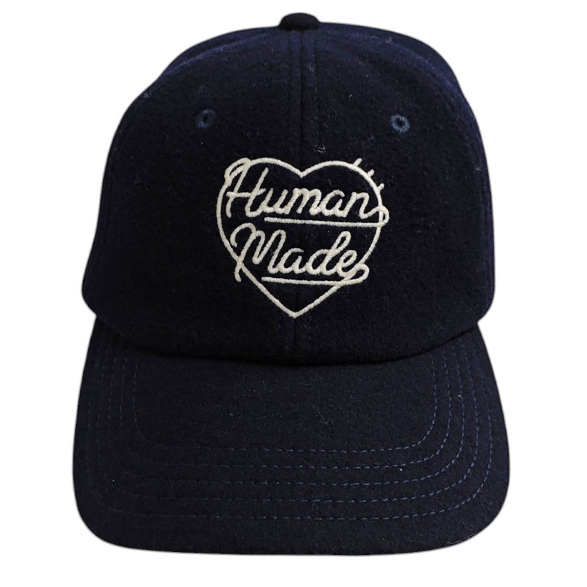 HUMAN MADE(ヒューマンメイド) ウールロゴキャップ ネイビー｜【公式