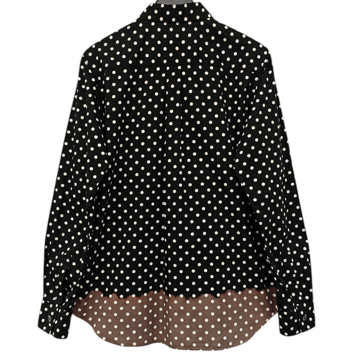 BLACK COMME des GARCONS バイカラー ドットシャツ 古着・中古-3枚目のアイテム画像