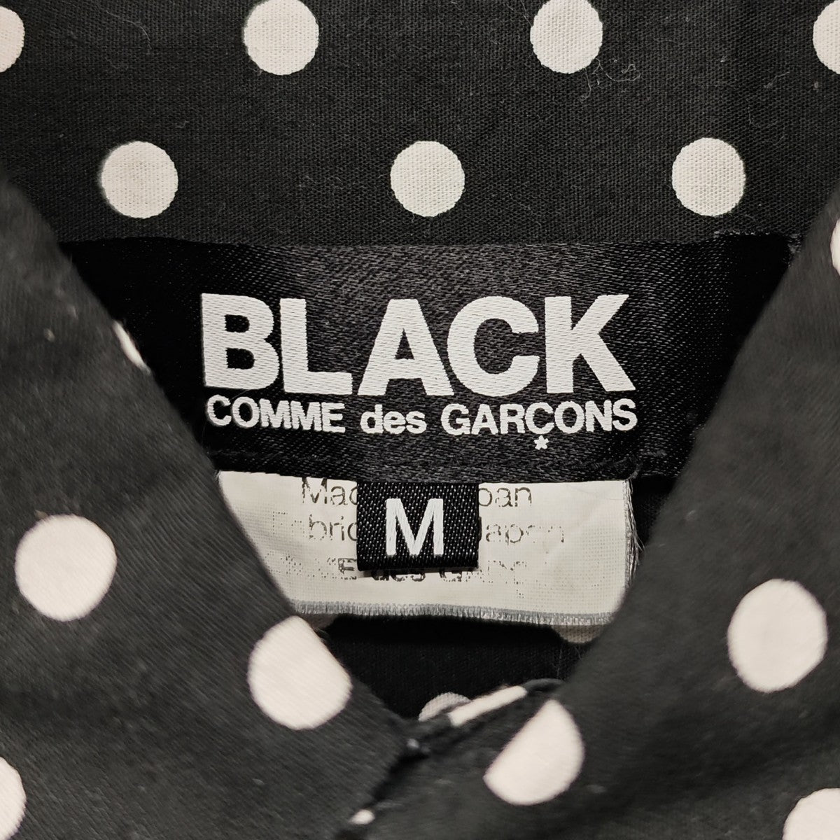 BLACK COMME des GARCONS バイカラー ドットシャツ 古着・中古-4枚目のアイテム画像