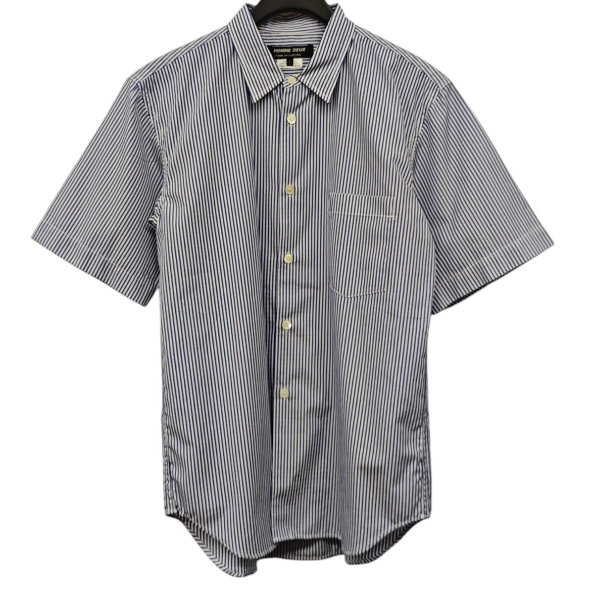COMME des GARCONS HOMME DEUX ストライプ 半袖シャツ 古着・中古-1枚目のアイテム画像