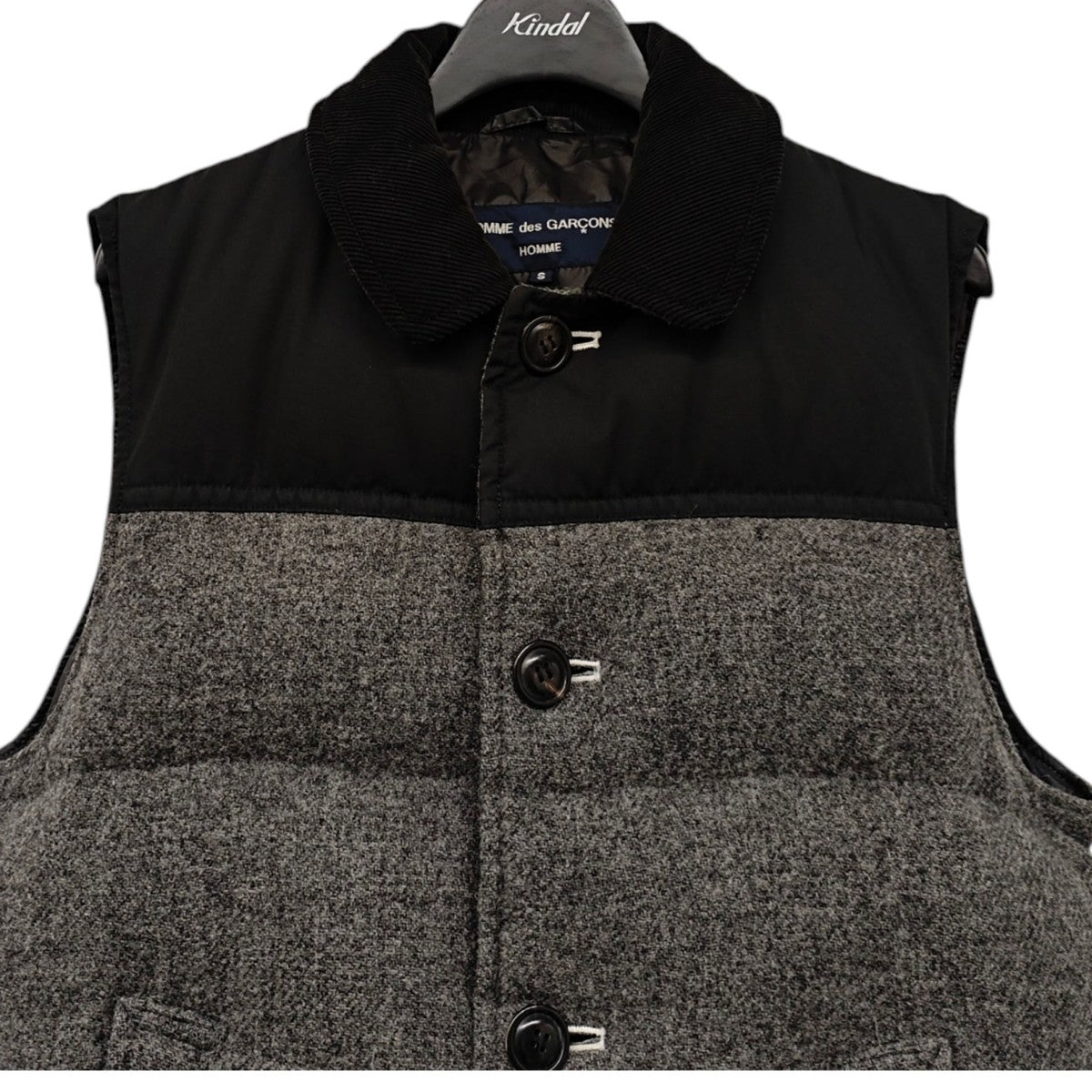 COMME des GARCONS HOMME 切替デザイン ダウンベスト 古着・中古-2枚目のアイテム画像