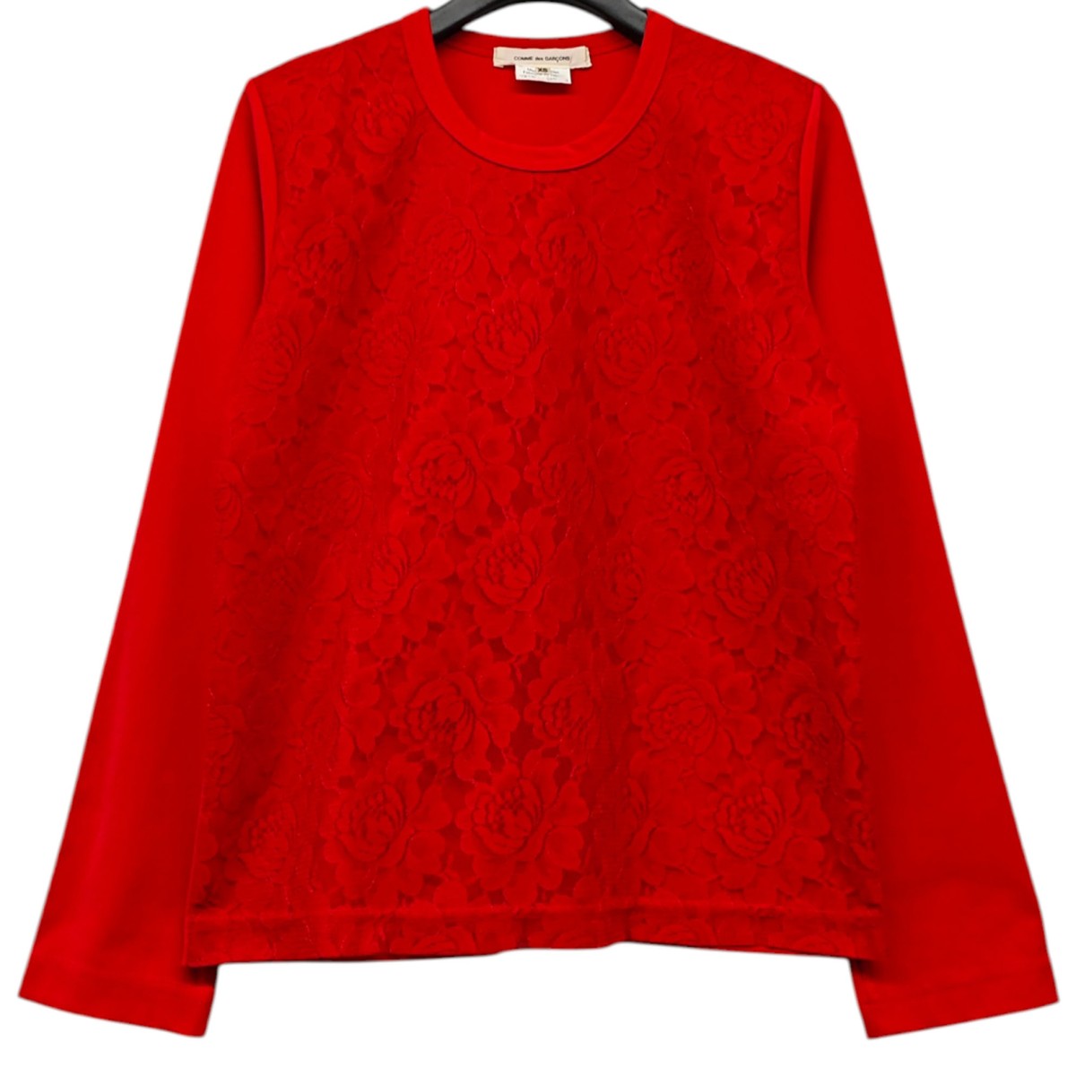 COMME des GARCONS レース切替カットソー 古着・中古-1枚目のアイテム画像