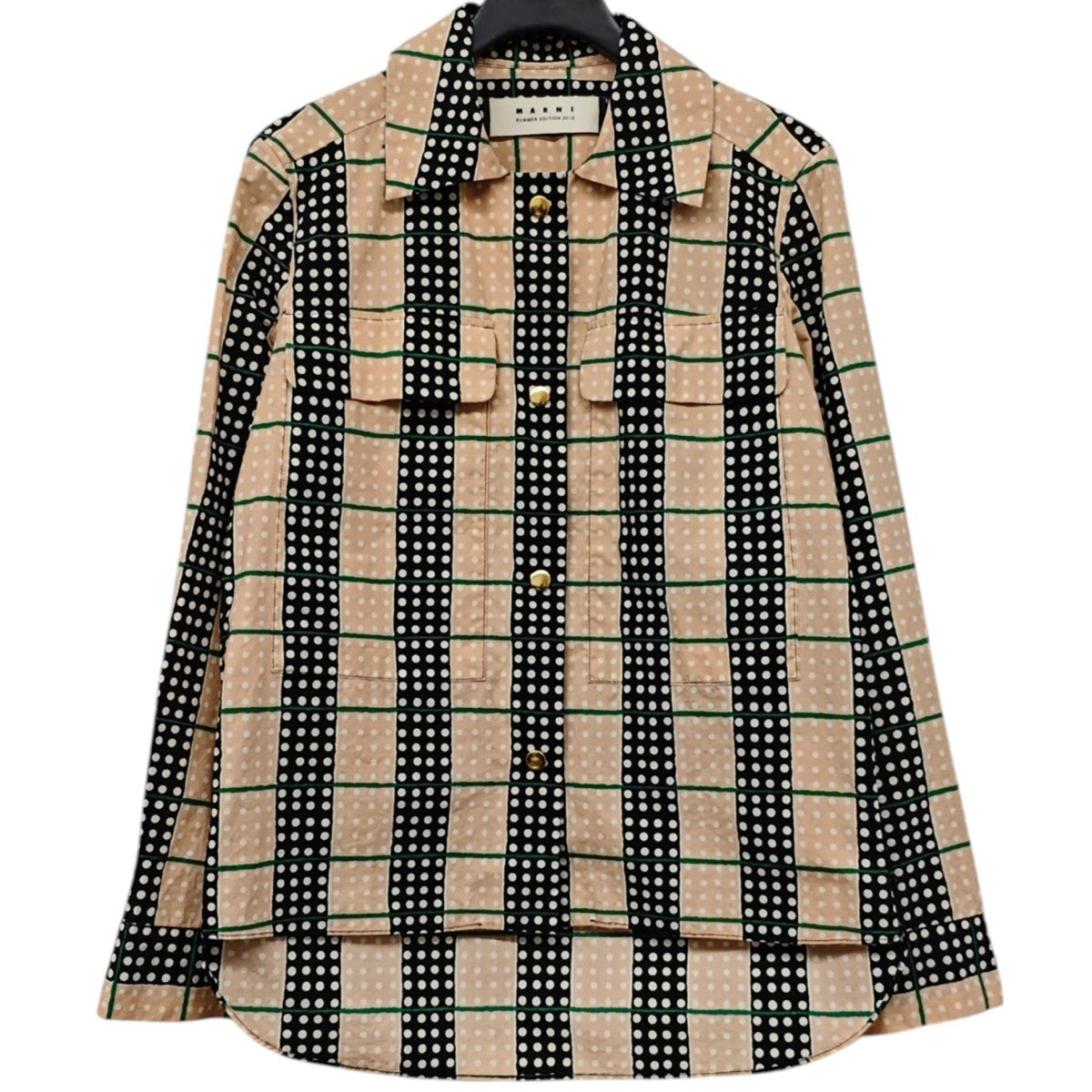 ドット総柄シャツジャケット