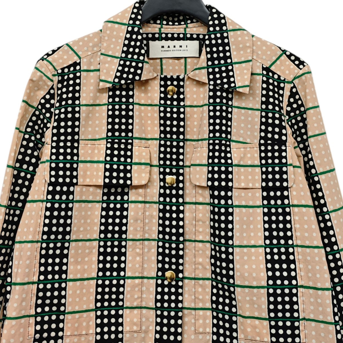 ドット総柄シャツジャケット