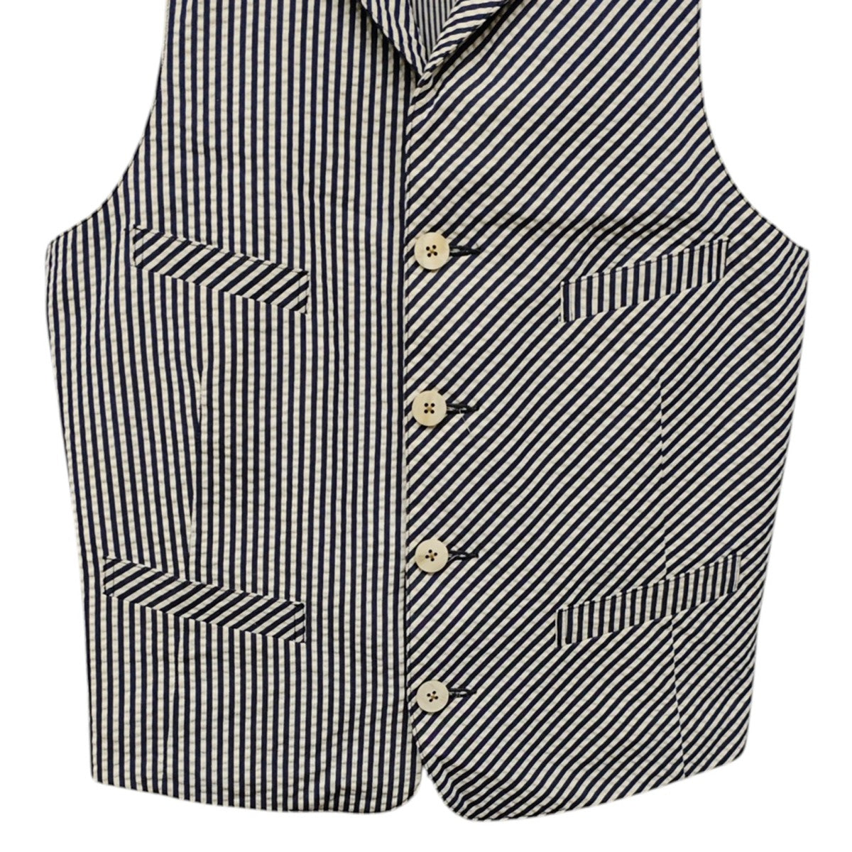 The FRANKLIN TAILORED ストライプベスト 古着・中古-5枚目のアイテム画像