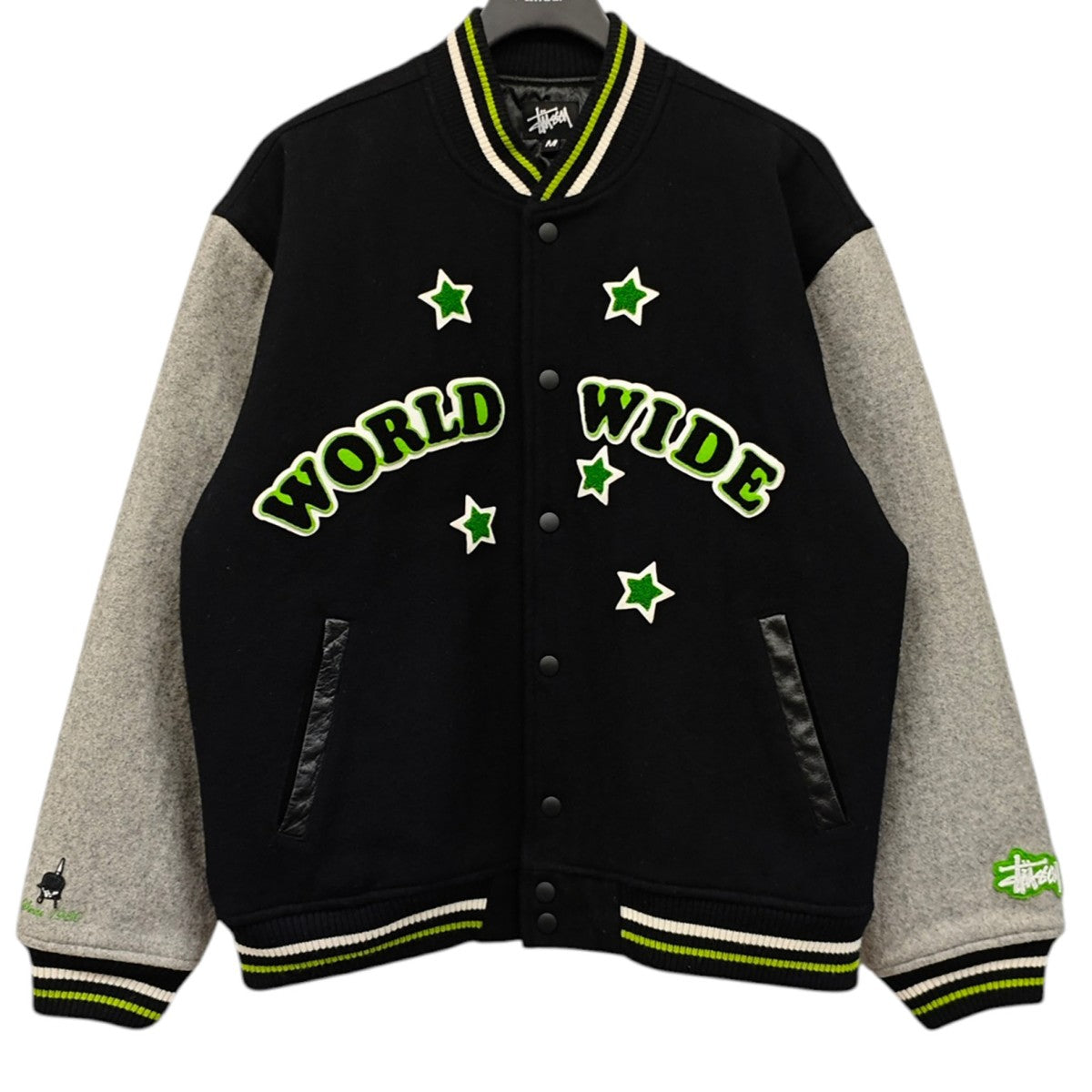 stussy スタジャン Old stussy WORLD WIDE 古着・中古-1枚目のアイテム画像