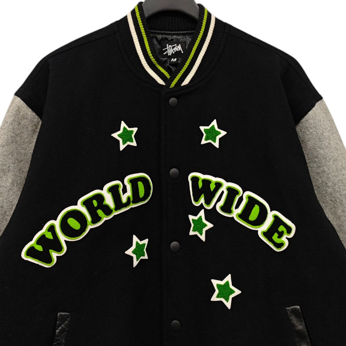 stussy スタジャン Old stussy WORLD WIDE 古着・中古-2枚目のアイテム画像