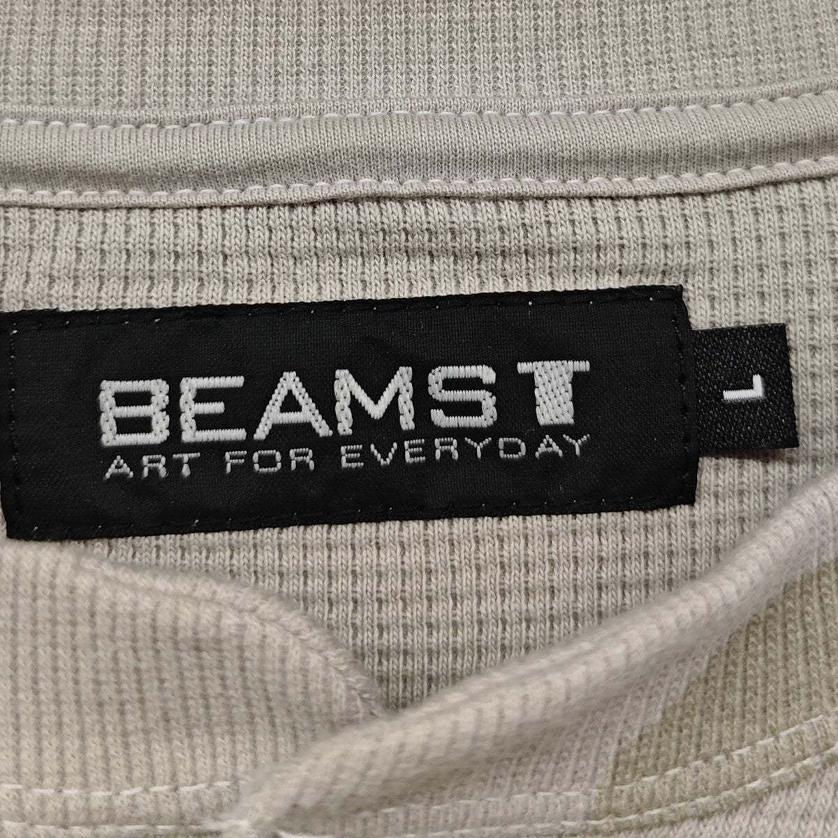 BEAMS T 2026SS Camo Waffle Henley Neck Tシャツ 古着・中古-4枚目のアイテム画像