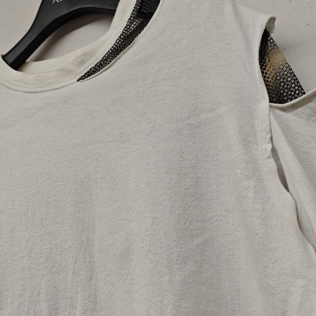 Slit Double Mesh Long Tee　切替Tシャツ