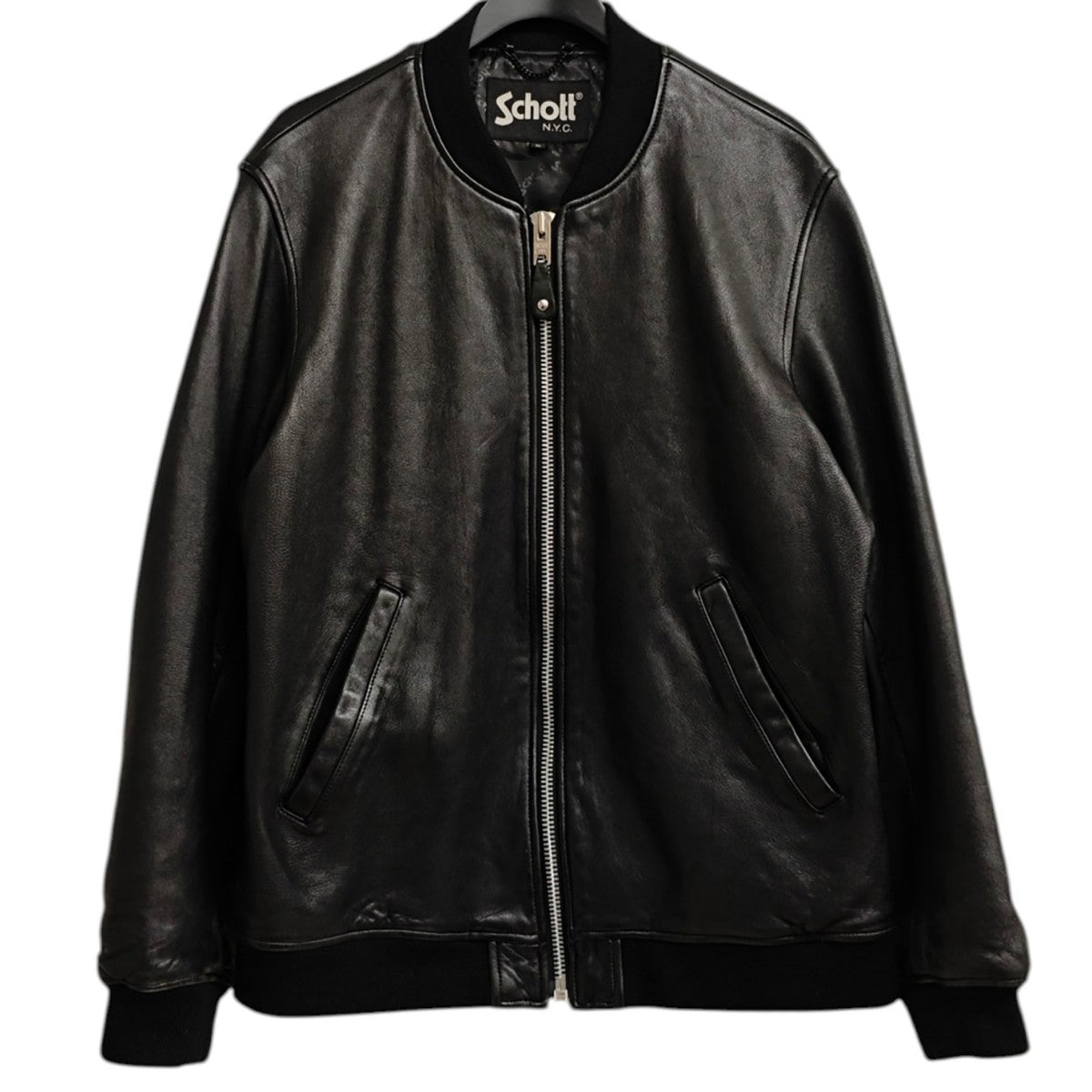 BOWERY MA-1 TYPE LEATHER JACKET レザージャケット