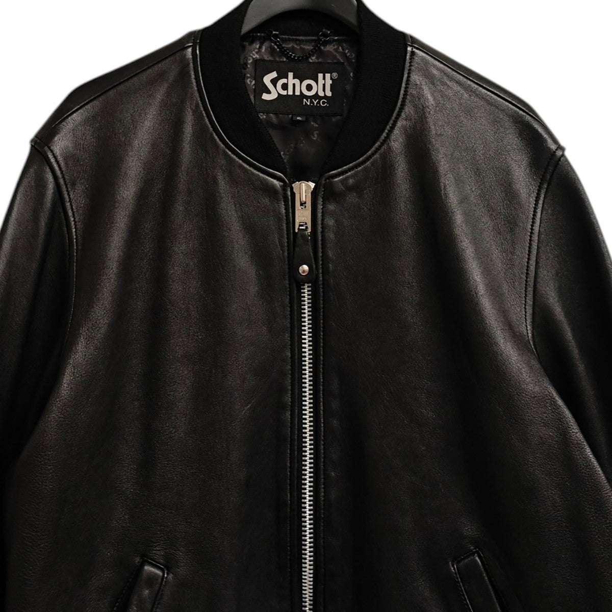 BOWERY MA-1 TYPE LEATHER JACKET レザージャケット