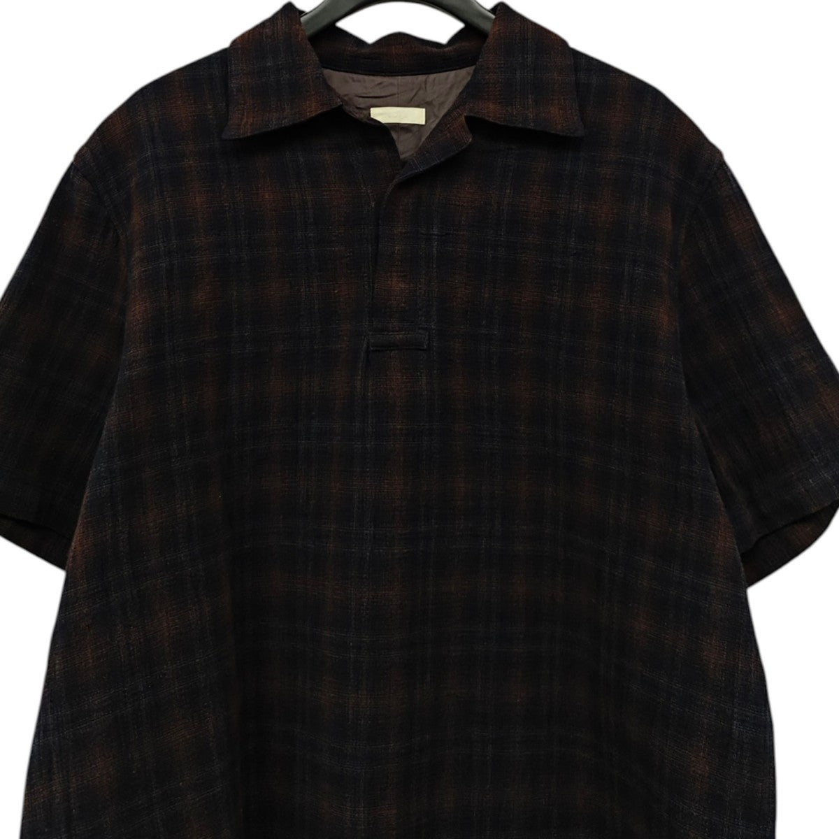 LIDnM CREPE COTTON PLAID SHIRT 半袖シャツ 古着・中古-2枚目のアイテム画像