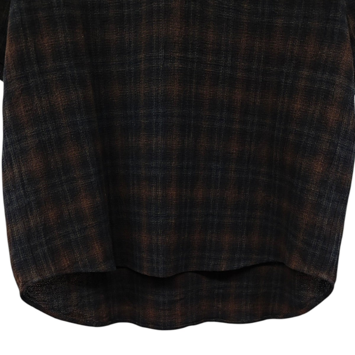 LIDnM CREPE COTTON PLAID SHIRT 半袖シャツ 古着・中古-5枚目のアイテム画像