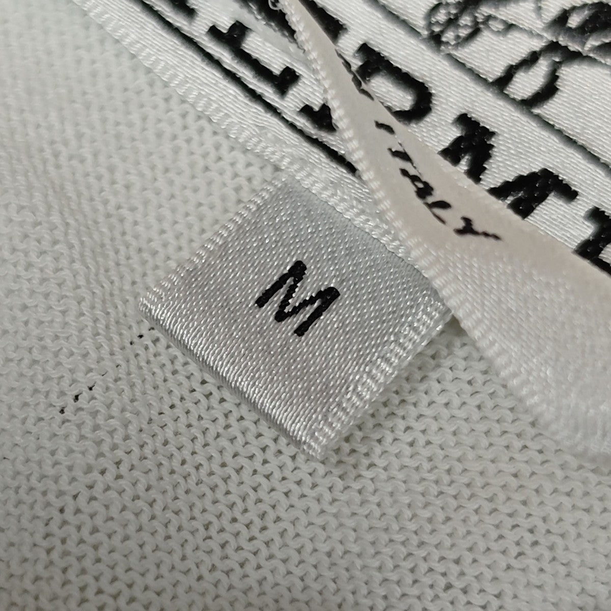 HERMES(エルメス) コットンニットポロシャツ ブルー×ホワイト サイズ M