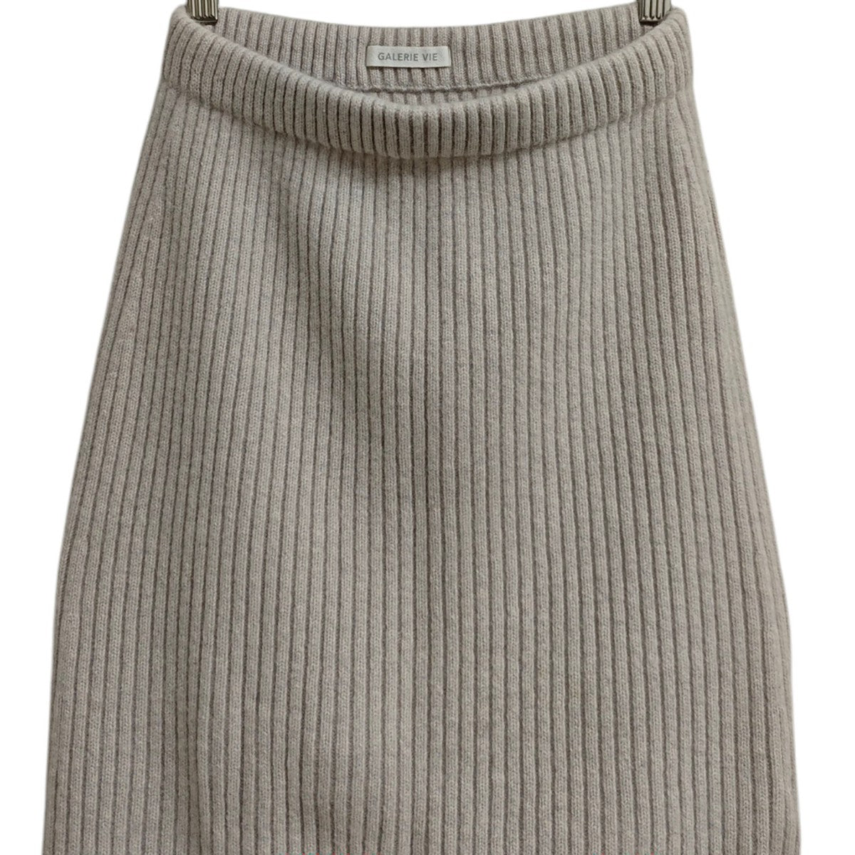 ウールカシミヤリブ Iラインミディスカート