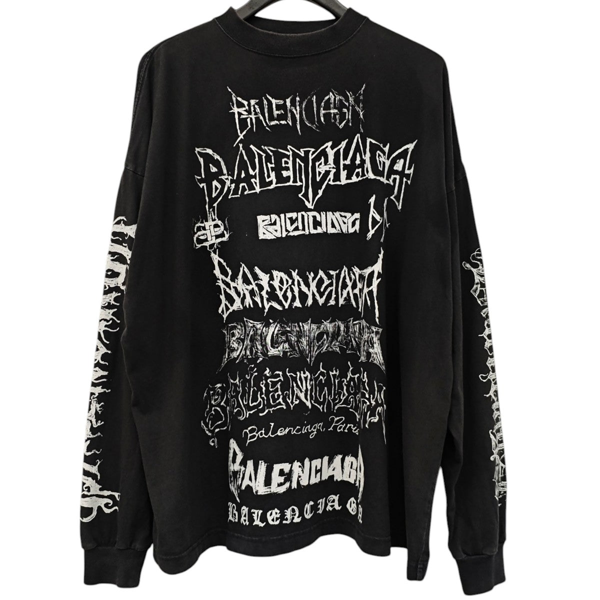 DIY METAL ヴィンテージ加工メタルロゴ ロングスリーブTシャツ
