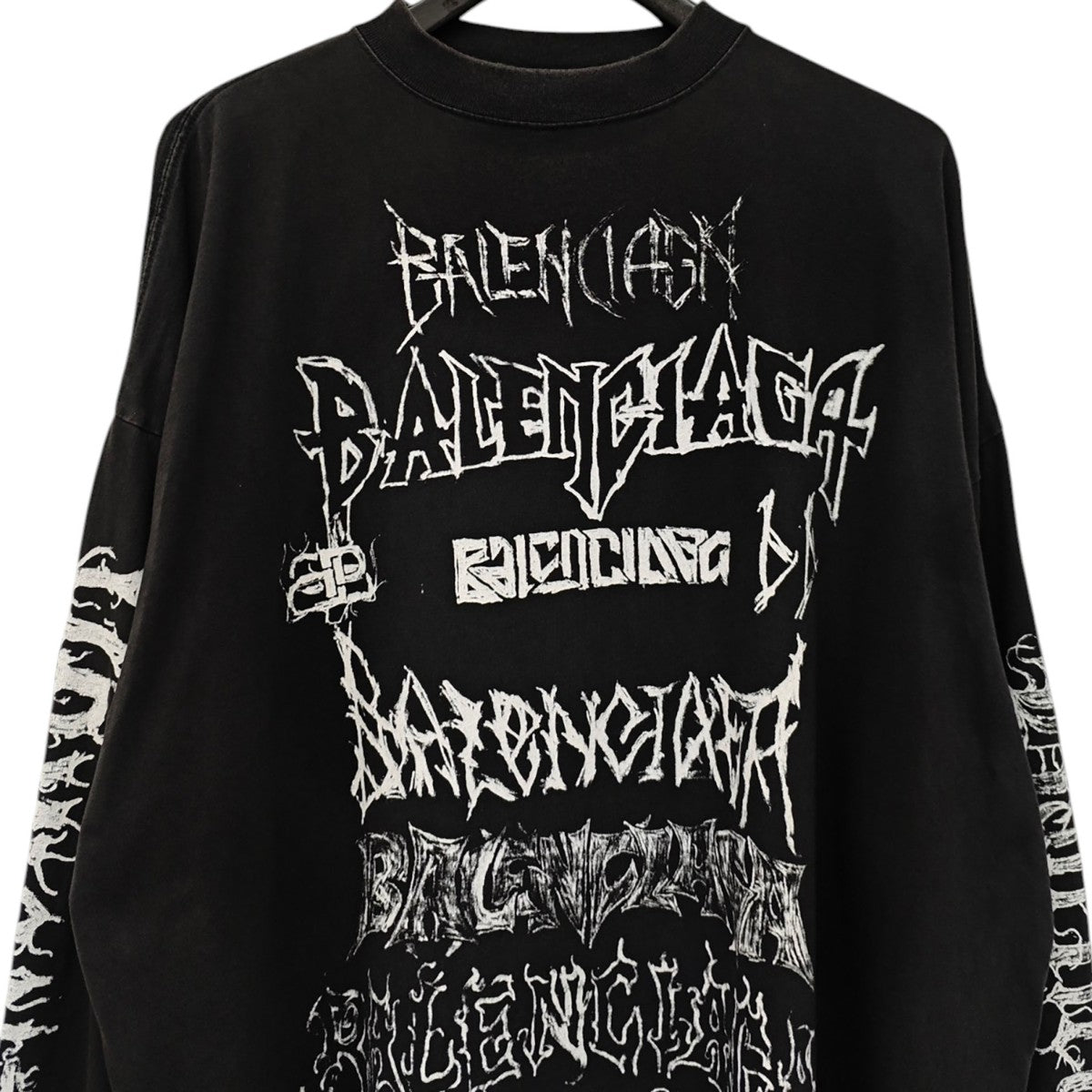 DIY METAL ヴィンテージ加工メタルロゴ ロングスリーブTシャツ
