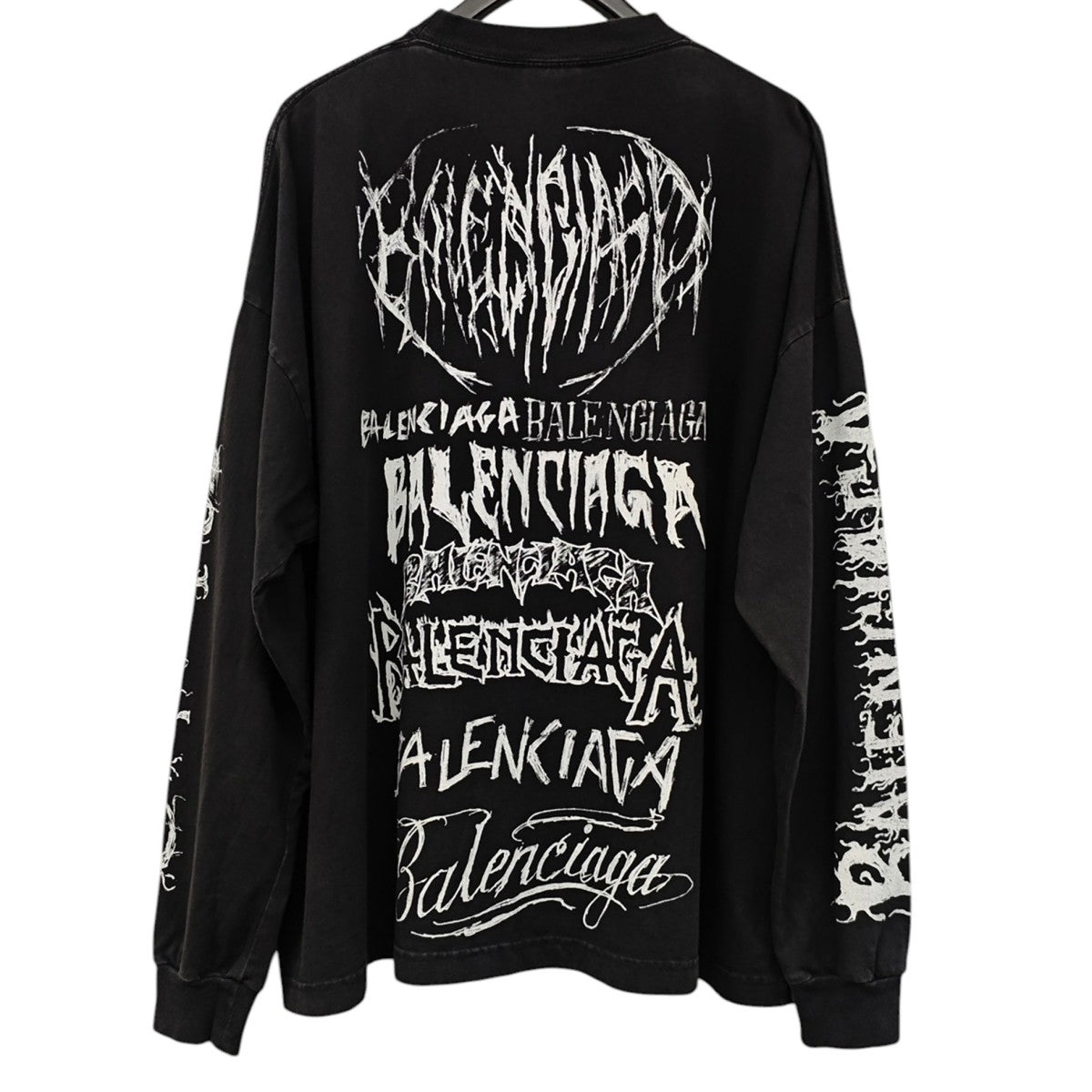 BALENCIAGA DIY METAL ヴィンテージ加工メタルロゴ ロングスリーブTシャツ 古着・中古-3枚目のアイテム画像