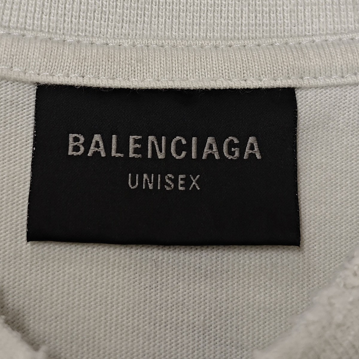 BALENCIAGA メタルロゴ デストロイ加工 ロングスリーブTシャツ 古着・中古-4枚目のアイテム画像