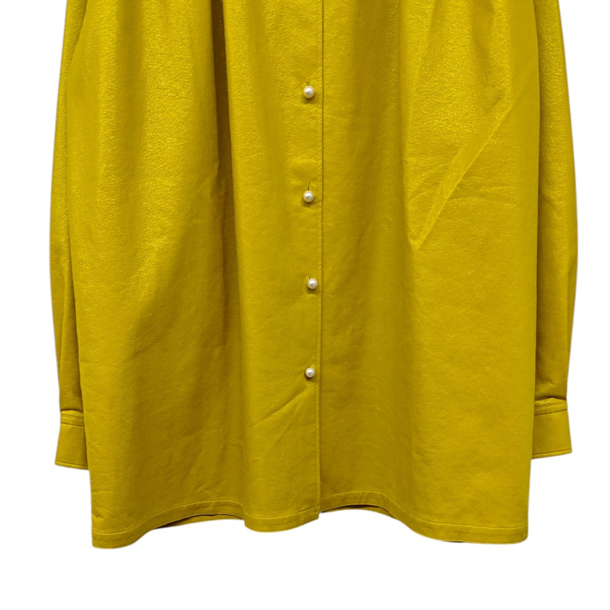 JOHN LAWRENCE SULLIVAN フェイクレザーギャザーシャツ OVERSIZED GATHERED 古着・中古-5枚目のアイテム画像