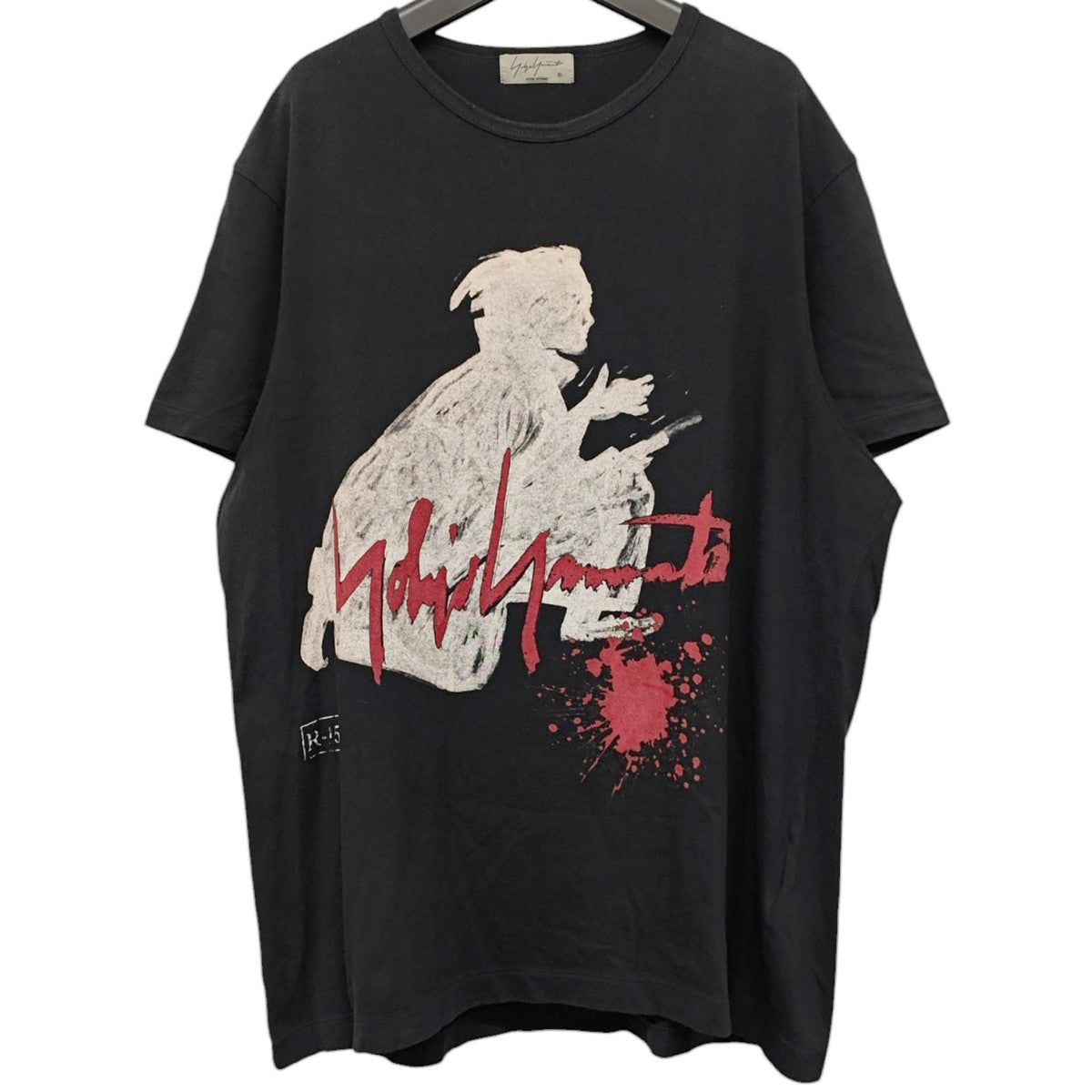 侍プリント丸首半袖Tシャツ