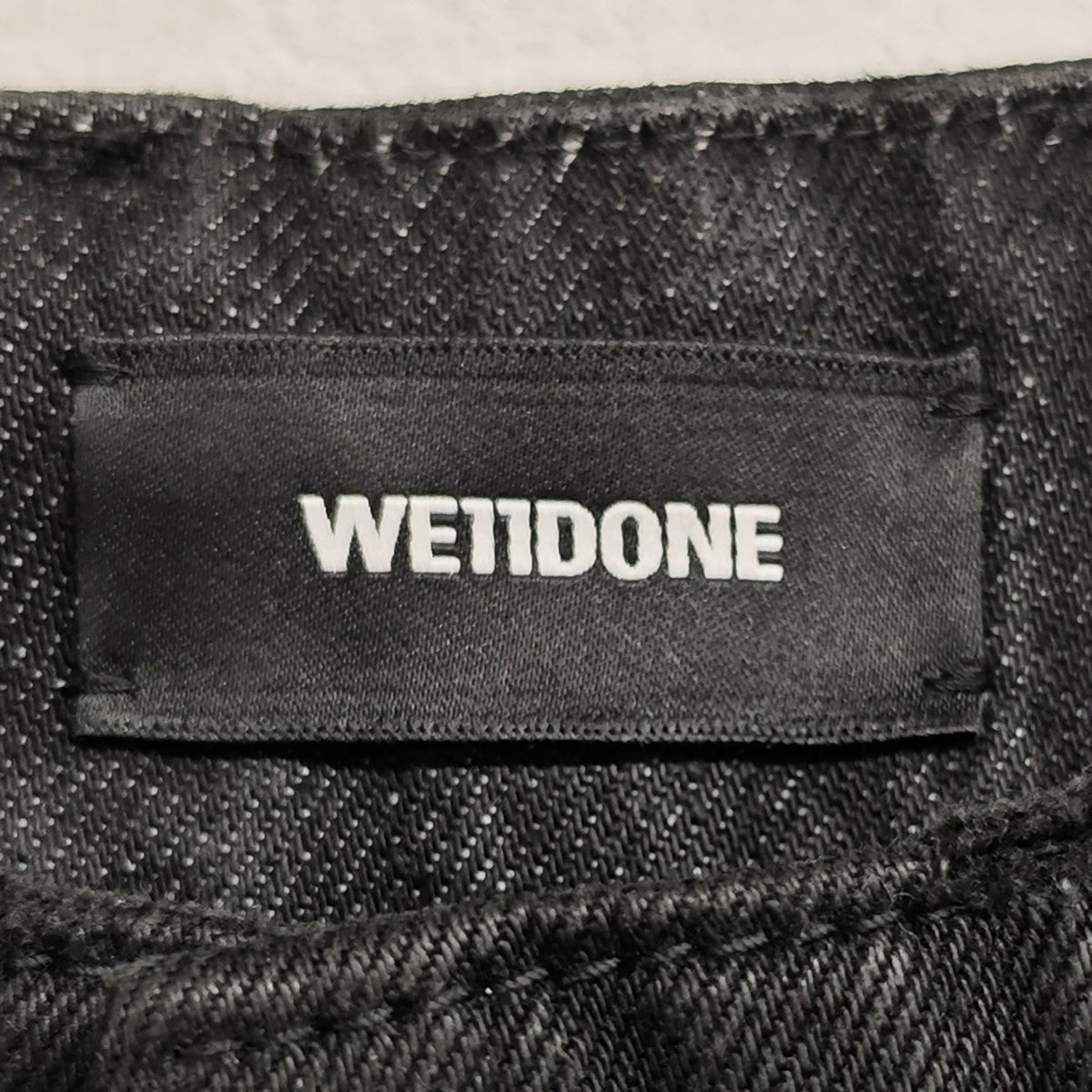 Layered Distressed Cargo Pants ダメージ加工デニムパンツ WD-DP3-25-370-M-BK