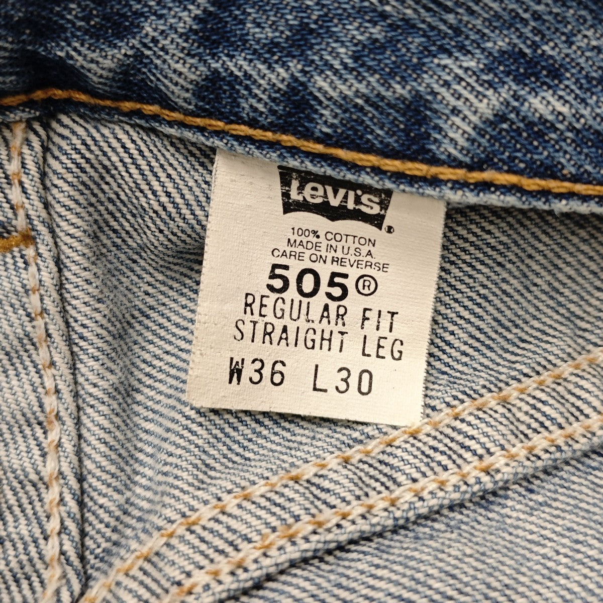 505 REGULAR FIT STRAIGHT テーパードデニムパンツ USA製