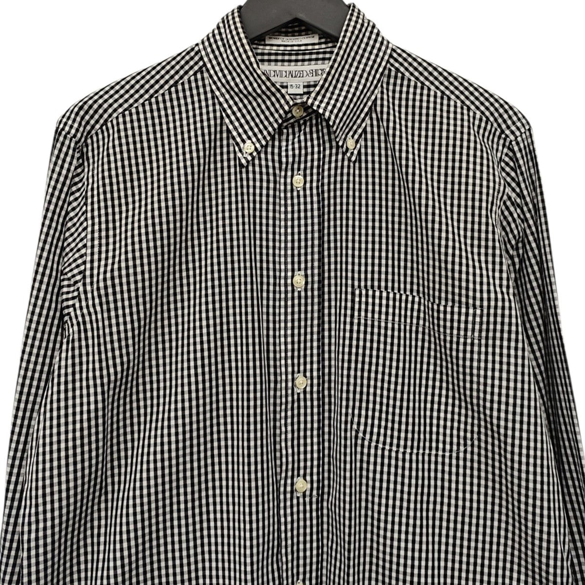 INDIVIDUALIZED SHIRTS チェック柄ボタンダウンシャツ 古着・中古-2枚目のアイテム画像