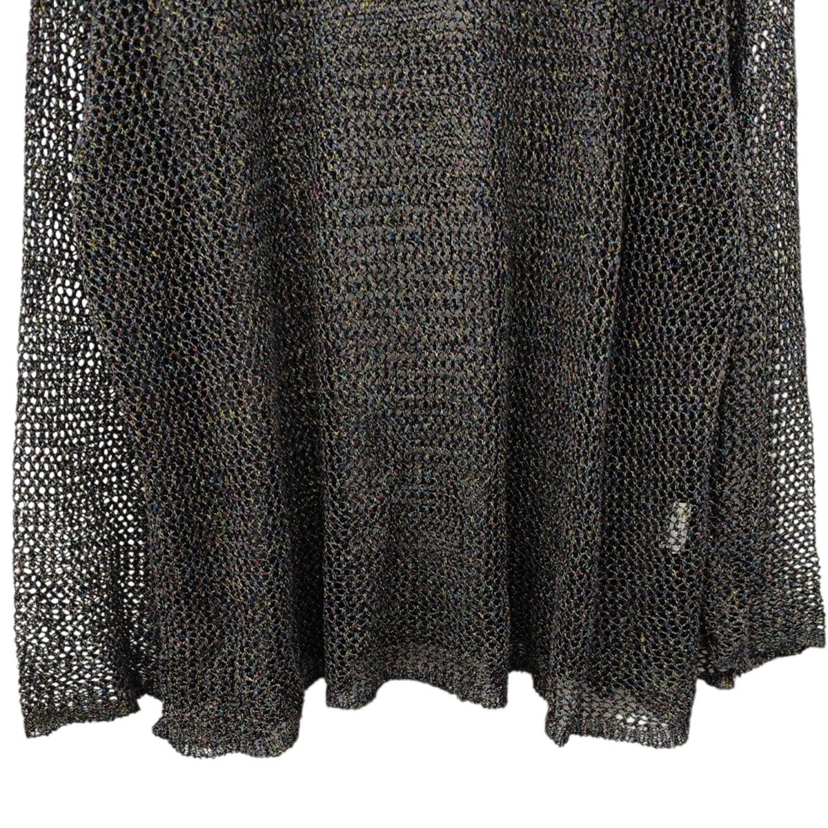 LINEN MESH KNIT BLACK MIX 薄手ニット