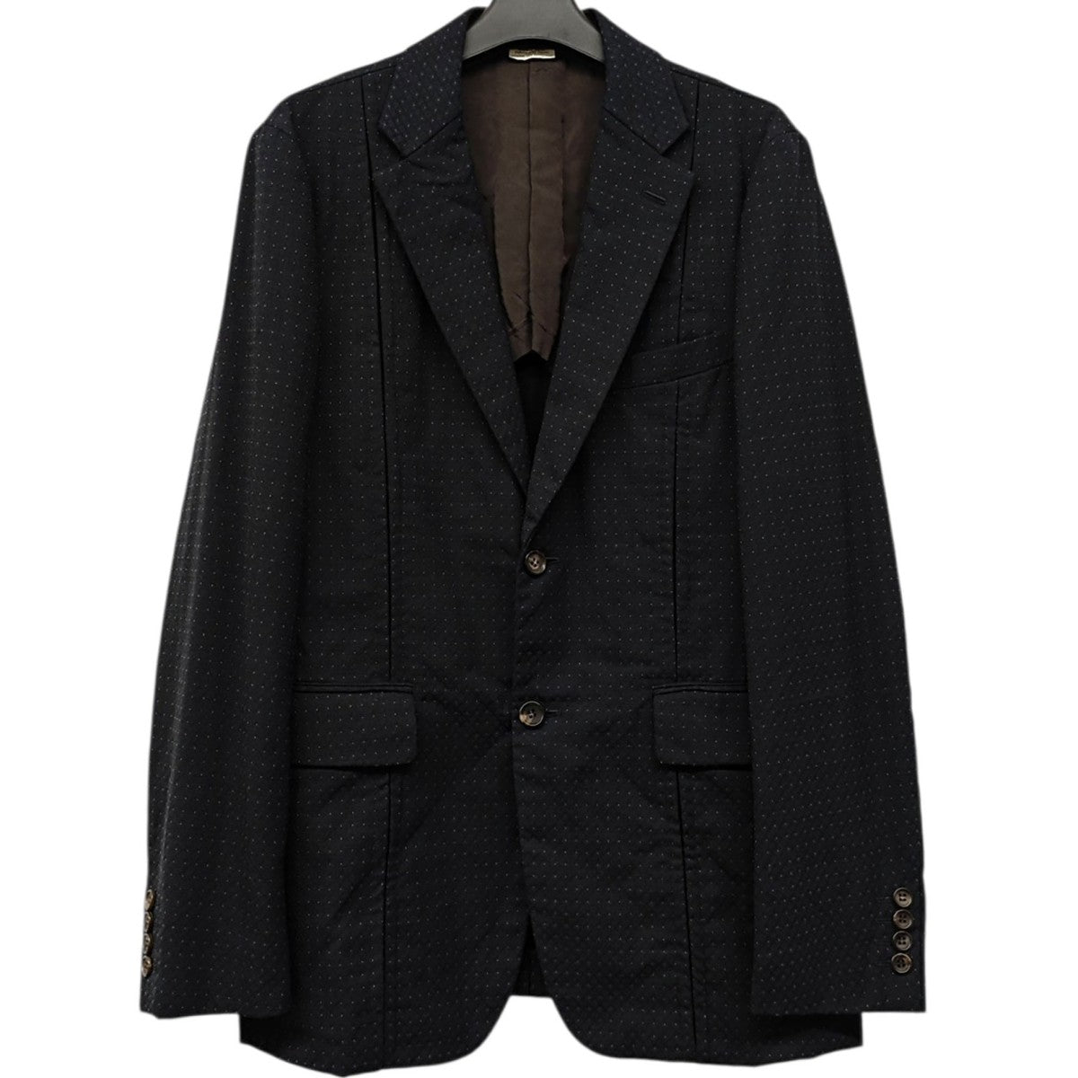 COMME des GARCONS HOMME DEUX ドット柄デザイン2Bジャケット 古着・中古-1枚目のアイテム画像