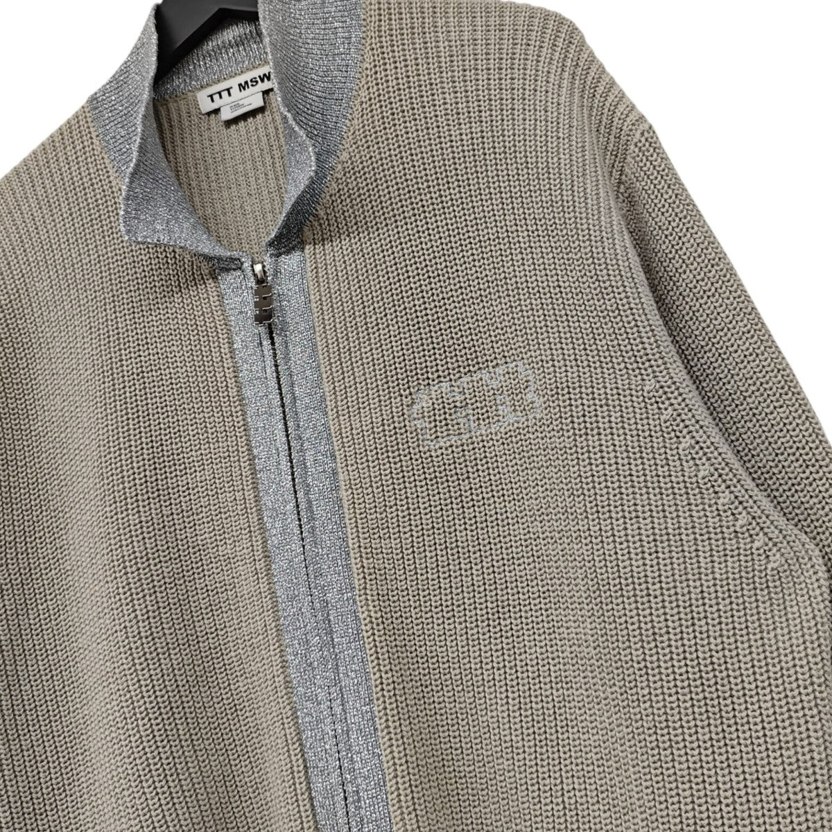 TTT MSW Lame zip up cardigan ラメ糸混ジップアップニットカーディガン 古着・中古-6枚目のアイテム画像