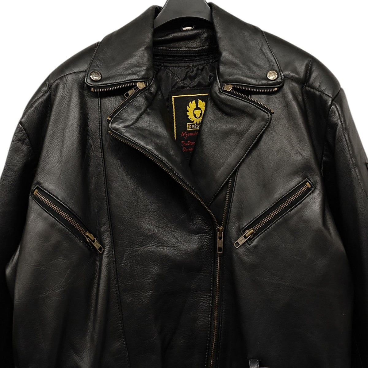 BELSTAFF ダブルライダース レザージャケット 古着・中古-2枚目のアイテム画像