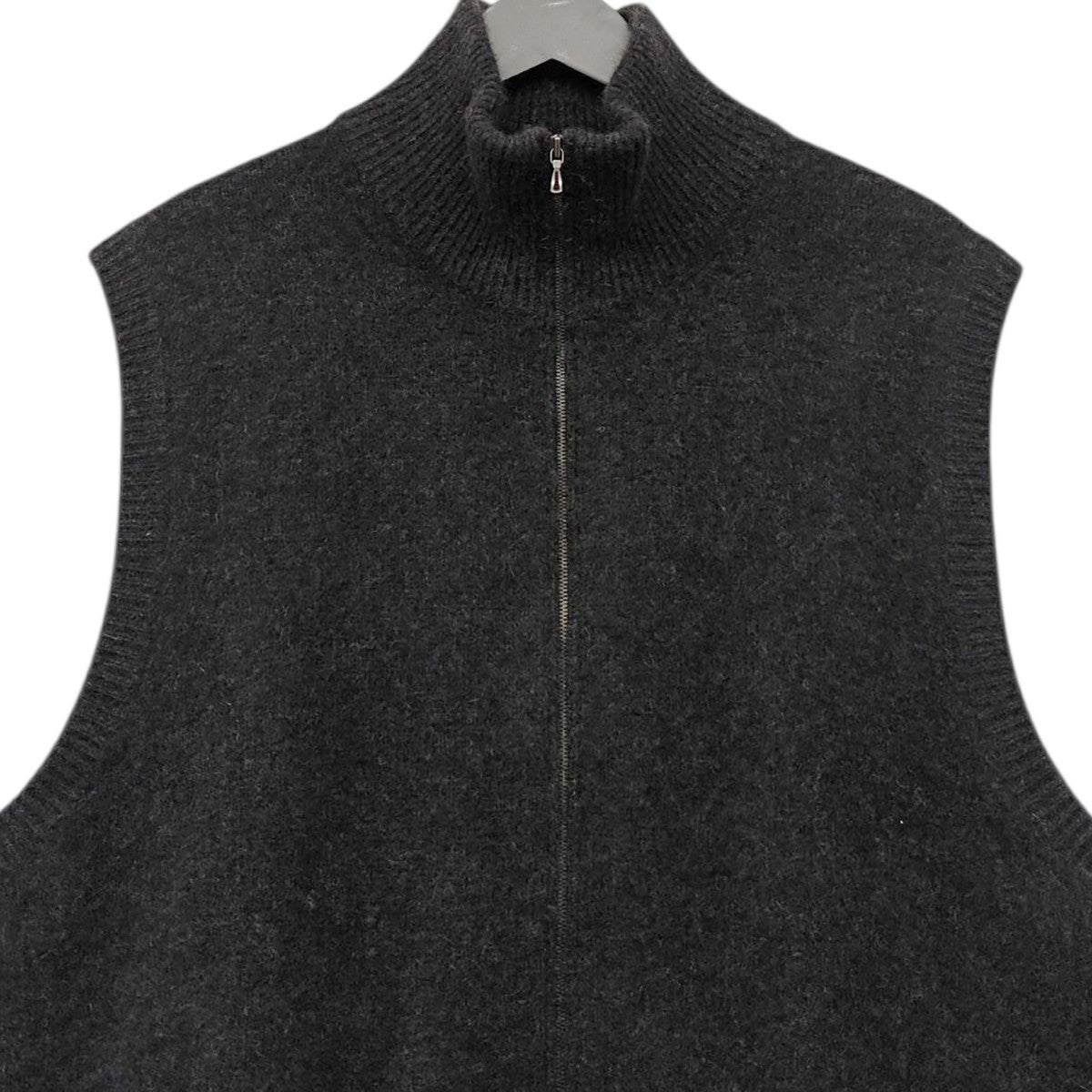 LIDnM CASHMERE HEAD MILLED ZIP VEST カシミアニットベスト 古着・中古-2枚目のアイテム画像