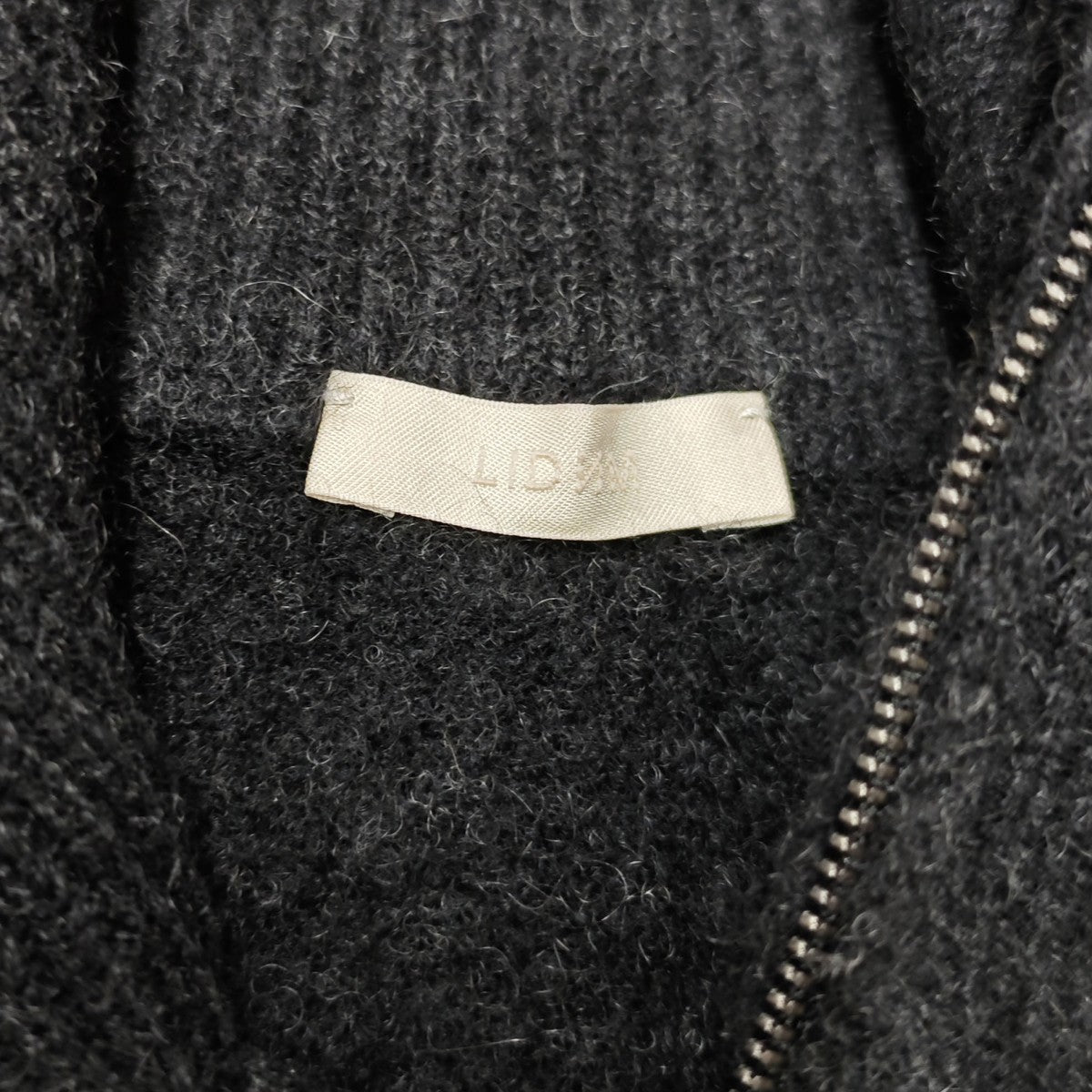 LIDnM CASHMERE HEAD MILLED ZIP VEST カシミアニットベスト 古着・中古-4枚目のアイテム画像