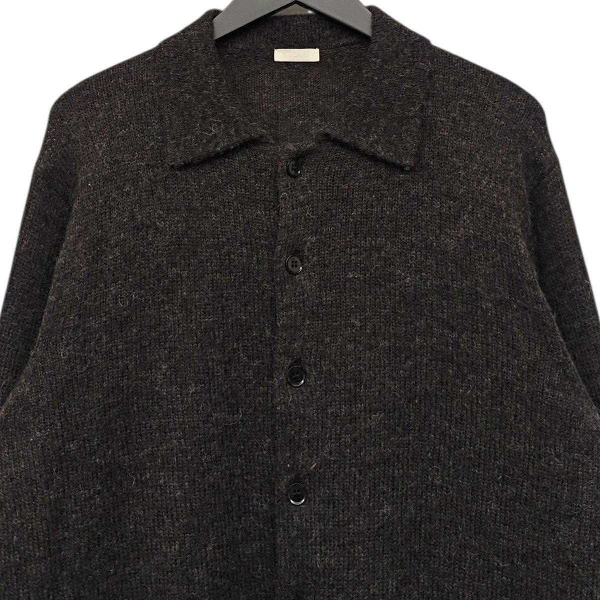 LIDnM 2025AW Alpaca Knit Shit Cardigan 古着・中古-2枚目のアイテム画像