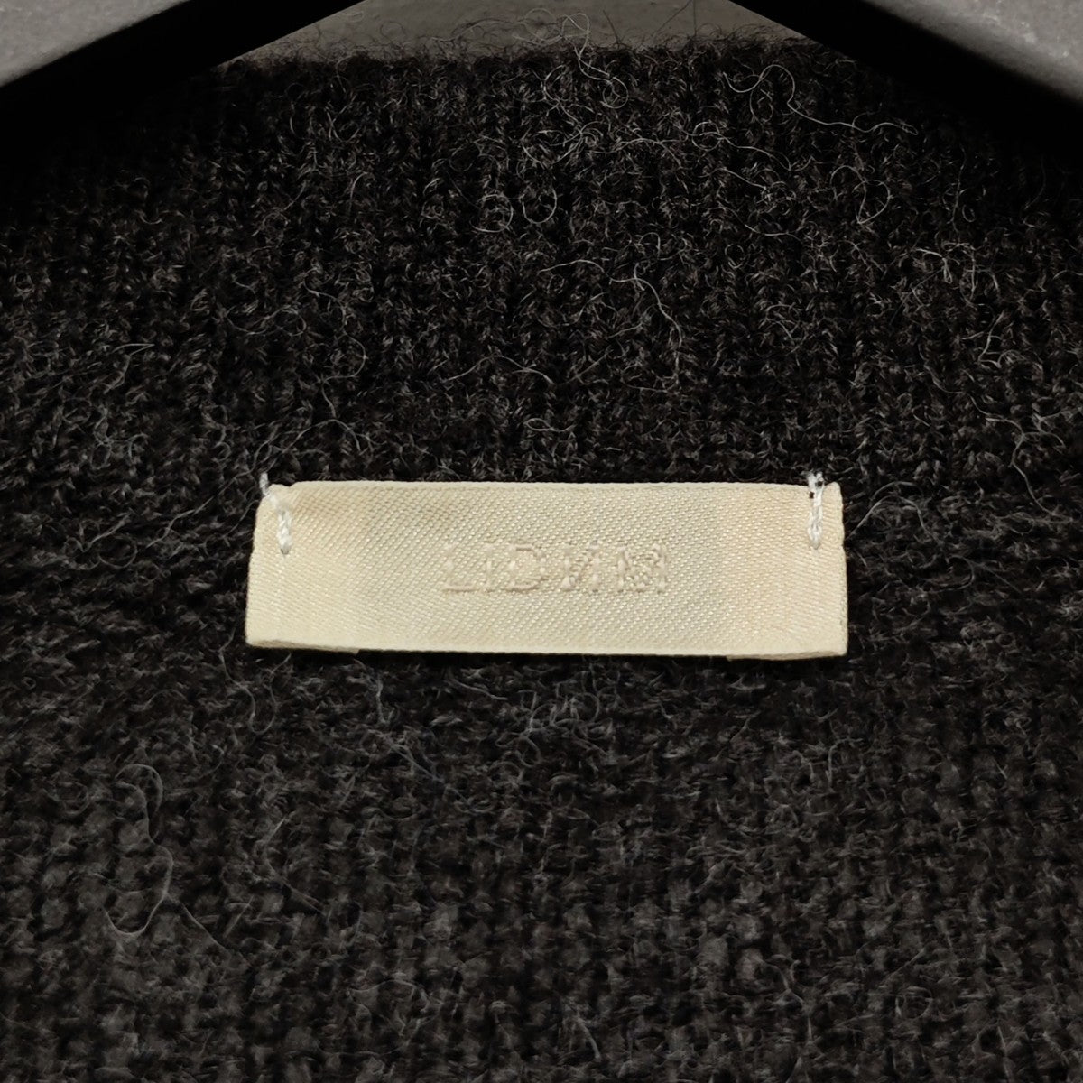 LIDnM 2025AW Alpaca Knit Shit Cardigan 古着・中古-4枚目のアイテム画像