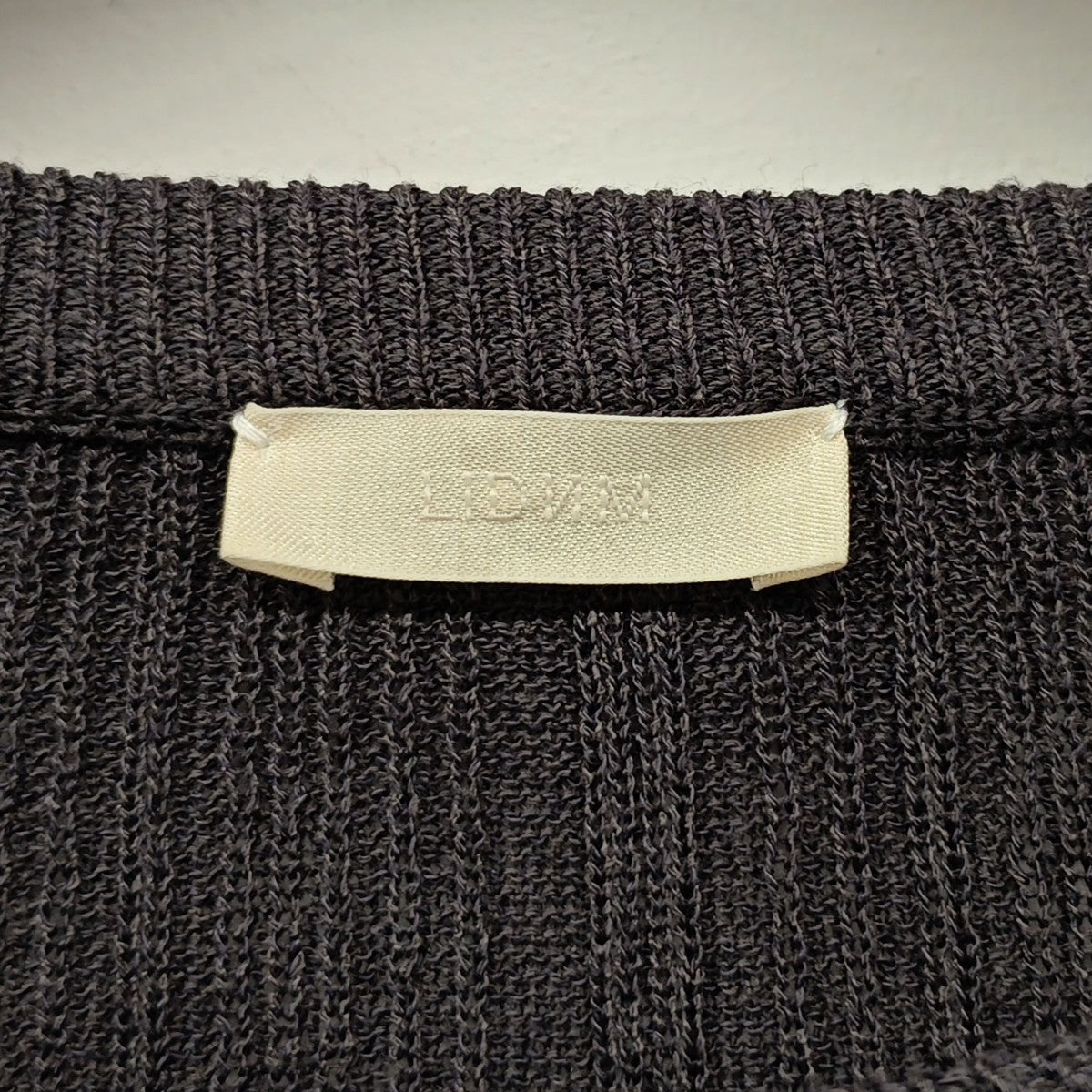 LIDnM Vis／Li Random Rib Henry Knit ヘンリーネックニット 古着・中古-4枚目のアイテム画像