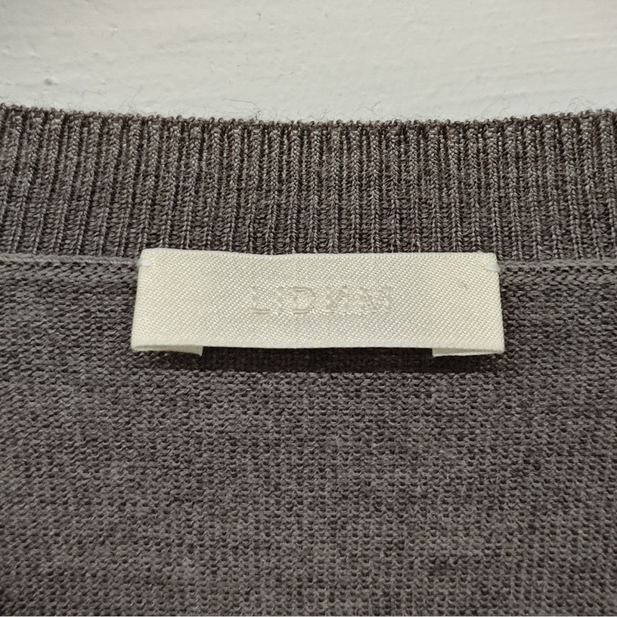 2025AW W／Si／Ca 18G V Neck Knit Vネックニット