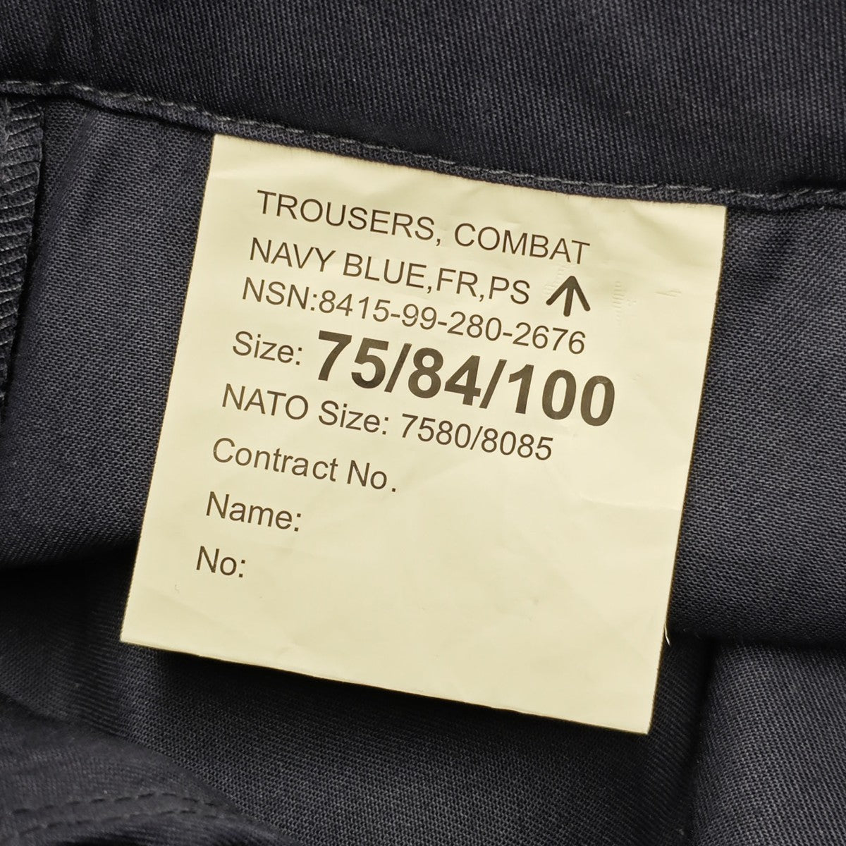 MILITARY ROYAL NAVY イギリス軍 コンバットカーゴ 古着・中古-4枚目のアイテム画像