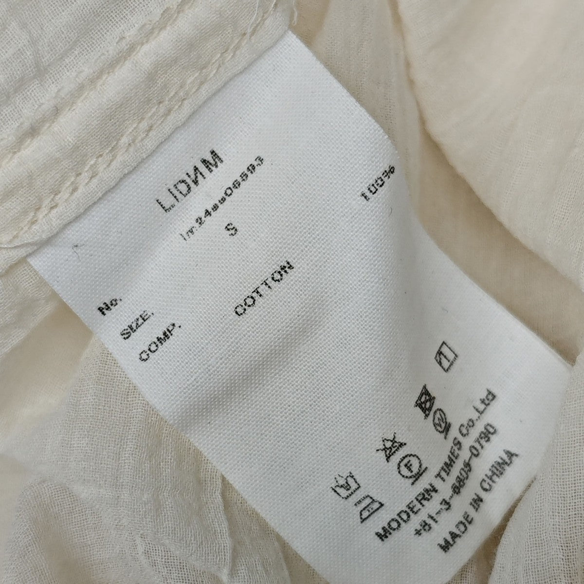 LIDnM ガーゼシャツ lm24ss06593 古着・中古-6枚目のアイテム画像