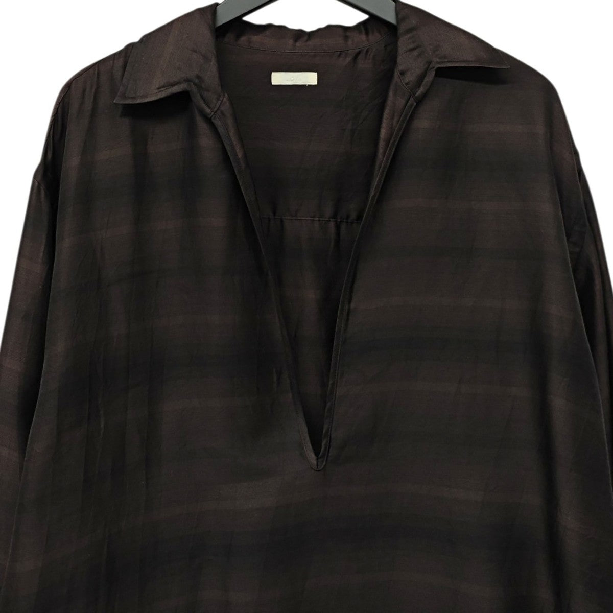 LIDnM SILK SKIPPER SHIRT スキッパーシャツ im23ss06516 古着・中古-2枚目のアイテム画像